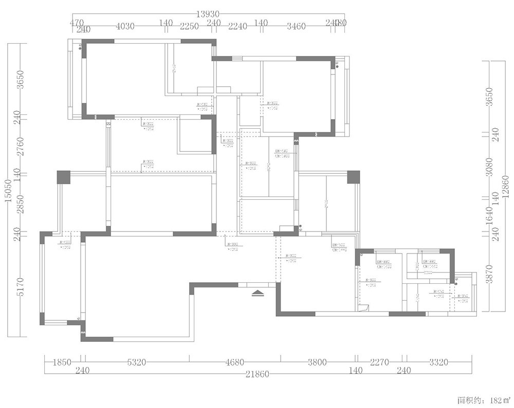 佛山裝修公司簡歐風格室內裝修效果圖-平面圖 佛山裝修公司簡歐風格室內裝修效果圖-平面圖