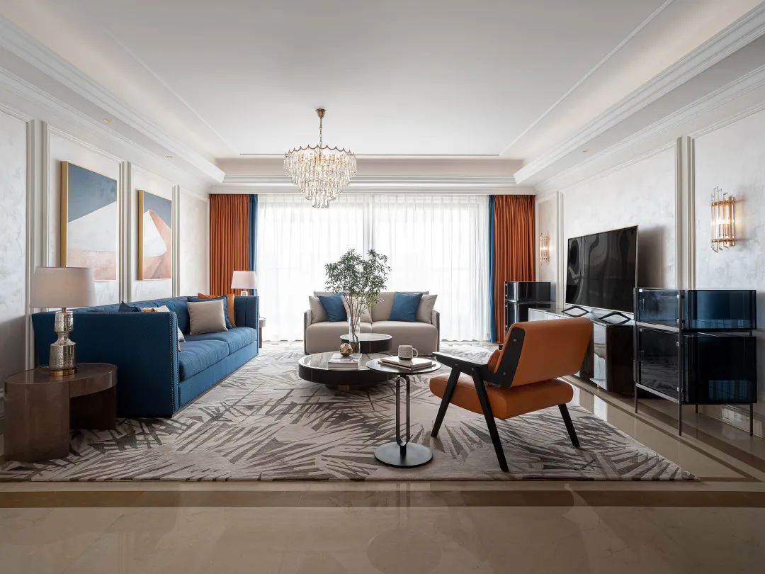 裝修案例現代輕奢風格室內裝修效果圖-客廳 裝修案例現代輕奢風格室內裝修效果圖-客廳