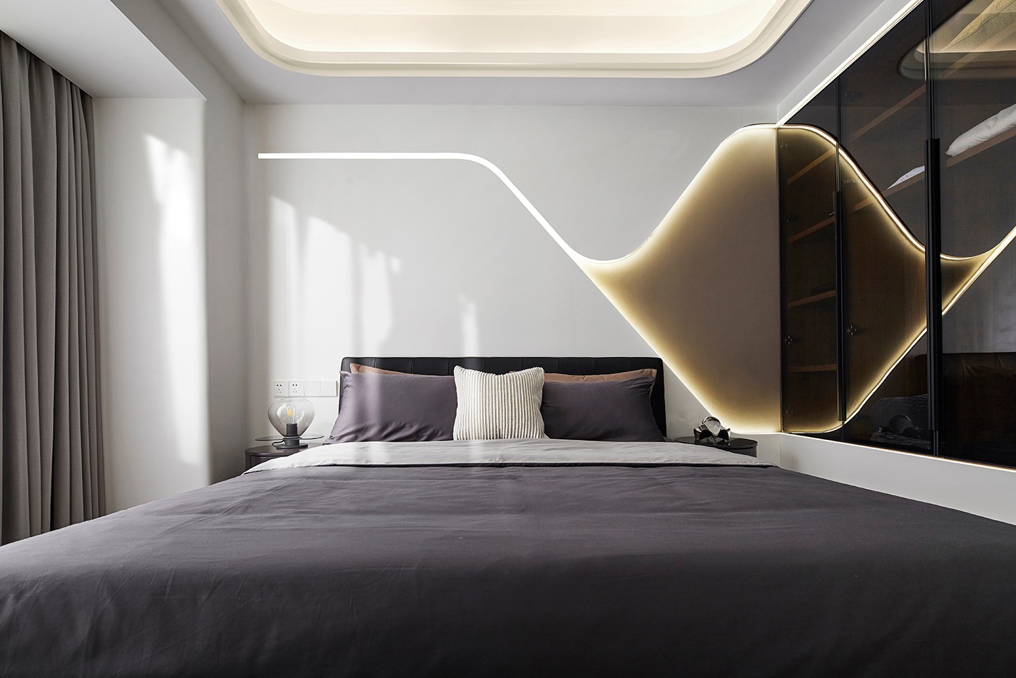 現(xiàn)代簡約風格室內(nèi)設計家裝案例-臥室 現(xiàn)代簡約風格室內(nèi)設計家裝案例-臥室
