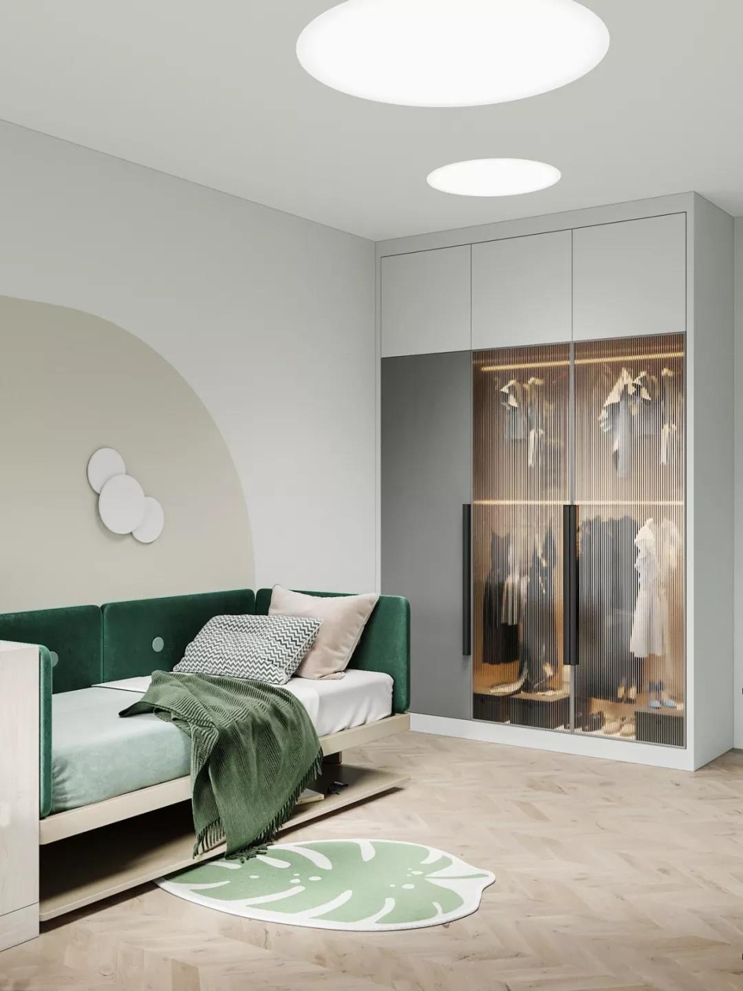 高級灰+原木色現代風格室內裝修設計效果圖-萬達華府四居140平米-女兒房 高級灰+原木色現代風格室內裝修設計效果圖-萬達華府四居140平米-女兒房