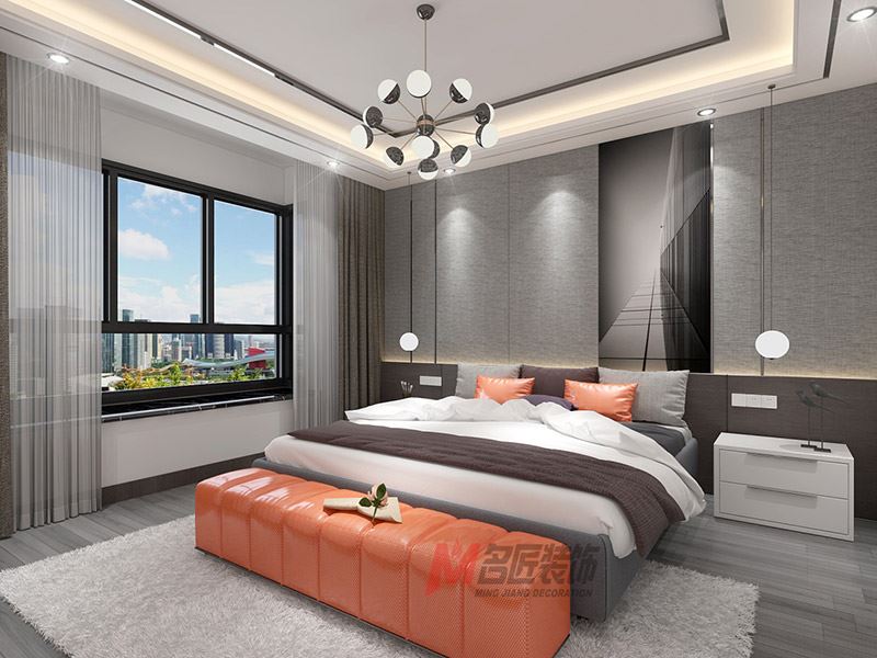 自貢市珍珠寺社區現代簡約風格平層裝修案例