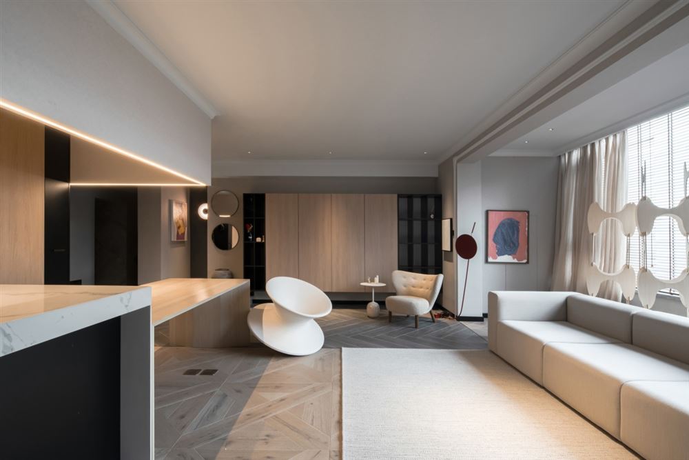 清遠市時代花城北歐風格三居室裝修案例