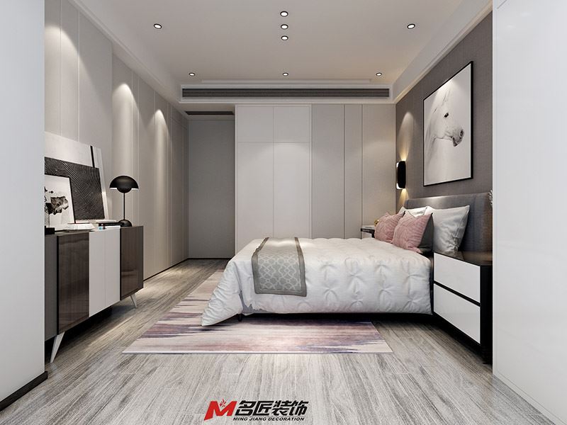 臺州市濱海灣花苑現代簡約風格三居室裝修案例