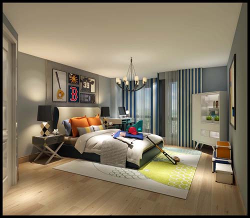 廣州市福今路小區(qū)現(xiàn)代風(fēng)格三居室裝修案例