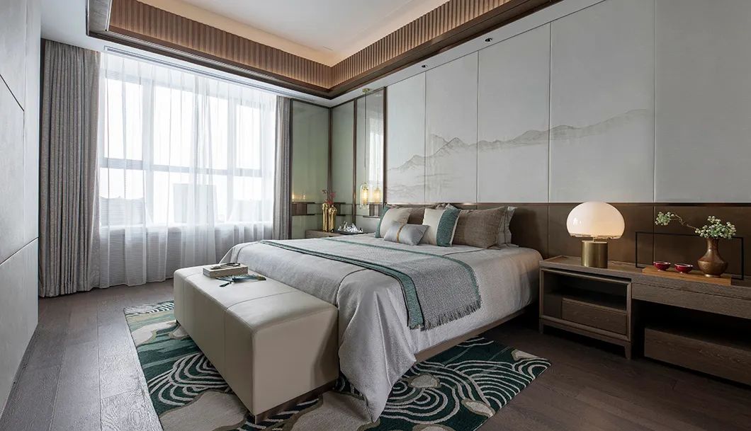 新中式風格家裝設計復式裝修效果圖-臥室 新中式風格家裝設計復式裝修效果圖-臥室