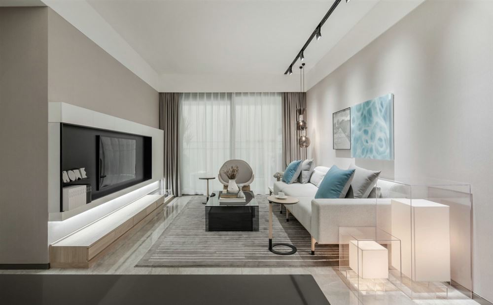 佛山市招商&middot;悅府輕奢風格三居室裝修案例