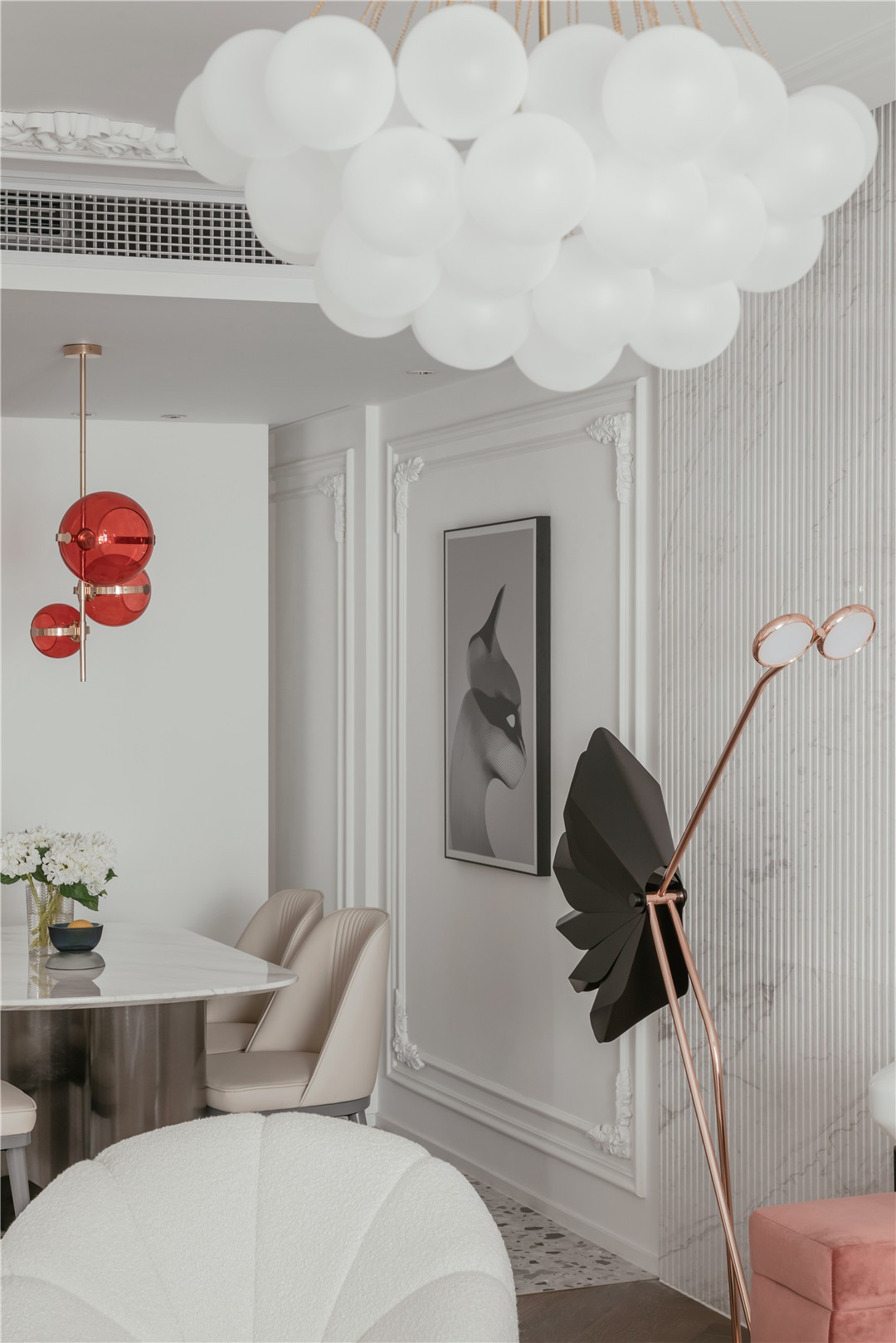 現代輕奢風格室內家裝案例效果圖-餐桌椅 現代輕奢風格室內家裝案例效果圖-餐桌椅