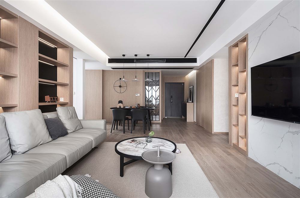 江門市恩平錦江花城現代簡約風格三居室裝修案例