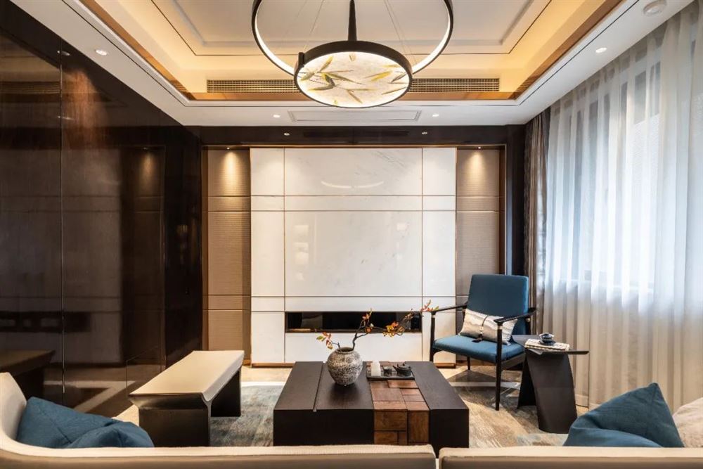 惠州市長(zhǎng)汀花園新中式風(fēng)格三居室裝修案例