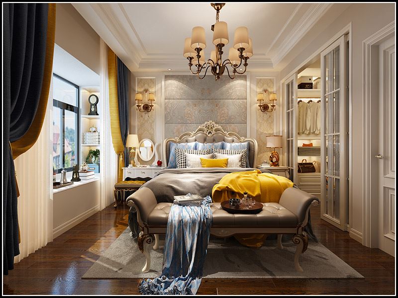 佛山市順德華潤置地廣場歐式風格三居室裝修案例