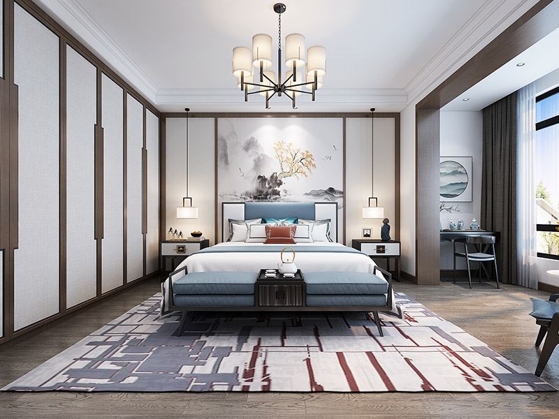 楚雄彝族自治州北浦小區新中式風格別墅裝修案例