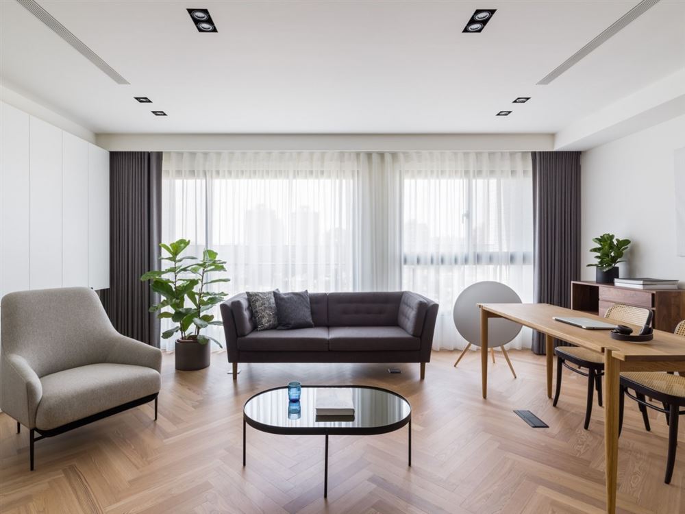 江門市伯爵半島現代簡約風格三居室裝修案例