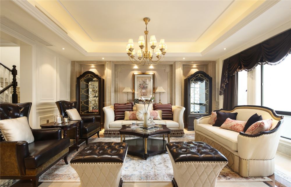 江門市潮連玫瑰園歐式風格別墅裝修案例