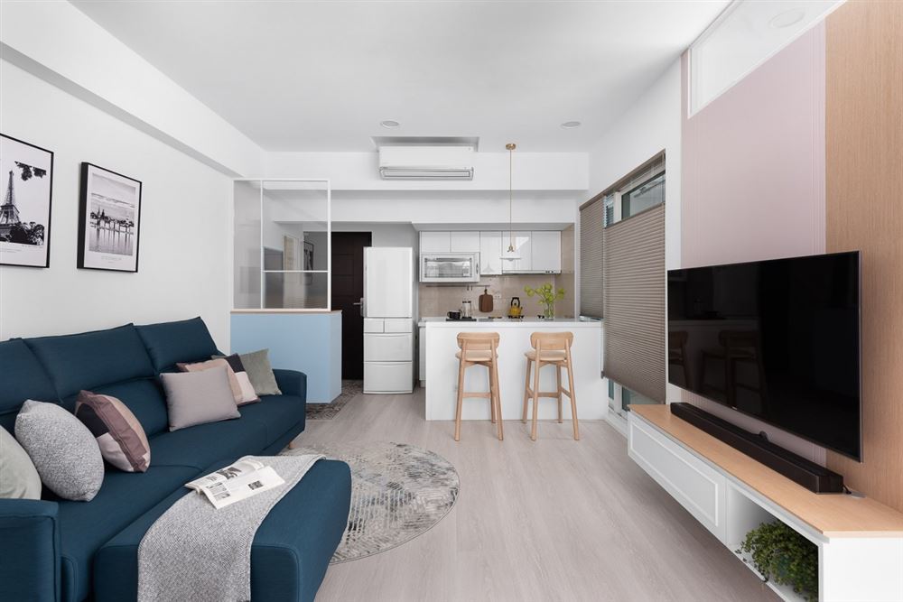 江門市東興大道住宅樓現代簡約風格二居室裝修案例