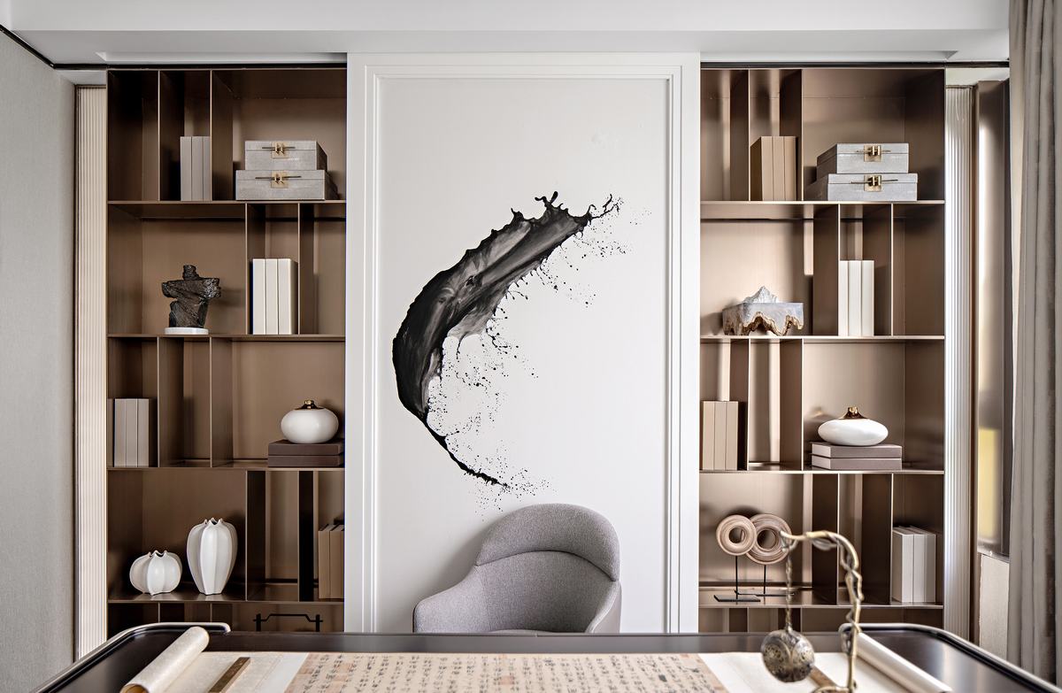 新中式風格室內設計家裝案例-書房 新中式風格室內設計家裝案例-書房