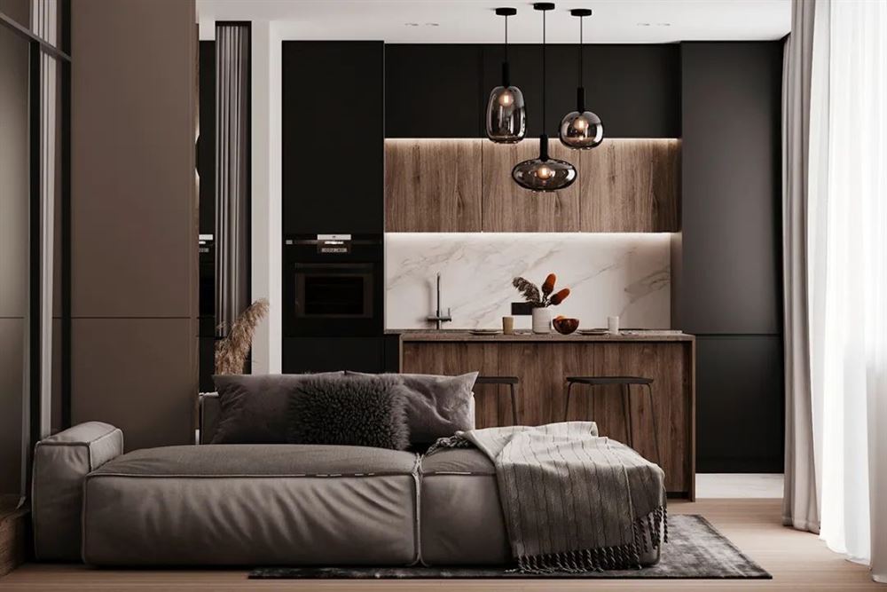 茂名市財富時代現(xiàn)代簡約風格三居室裝修案例