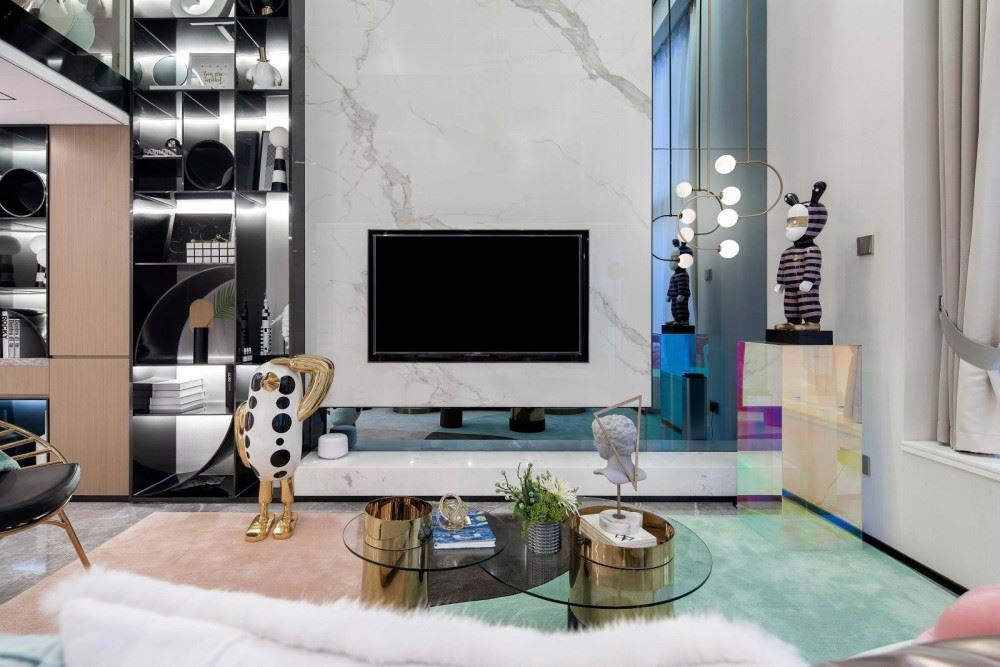 江門市柏麗豪園輕奢風格復式裝修案例