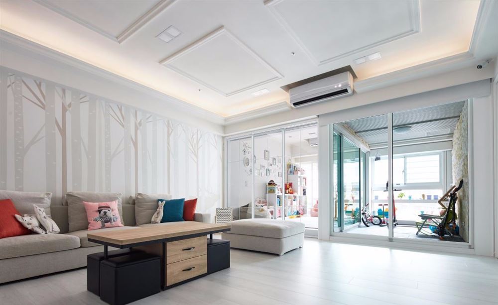 江門市百樂園美式風格三居室裝修案例