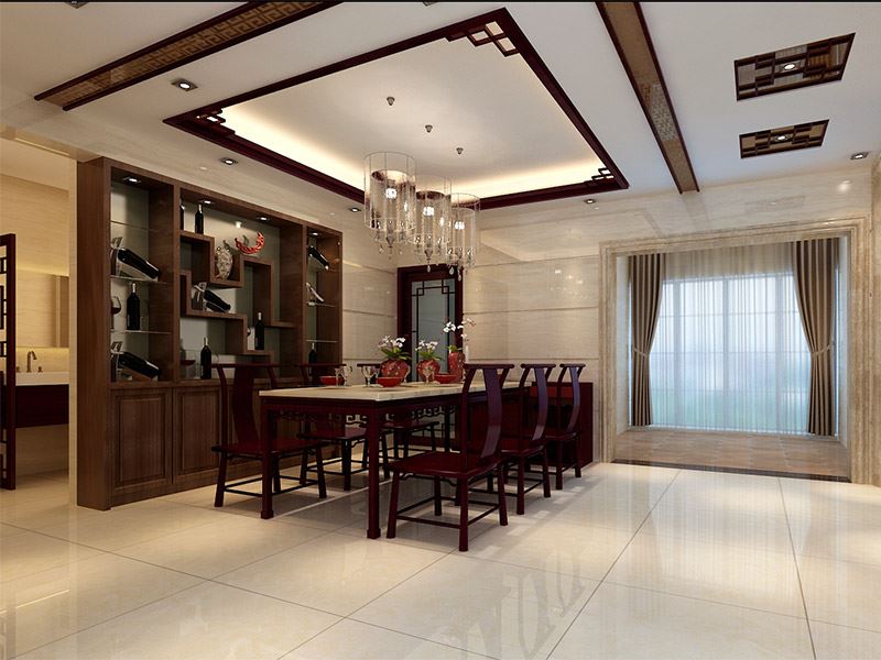 佛山市碧桂園&middot;嶺南盛世新中式風格四居室裝修案例