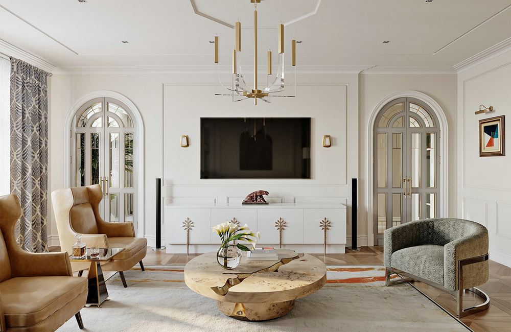 江門市碧華園田園風格四居室裝修案例