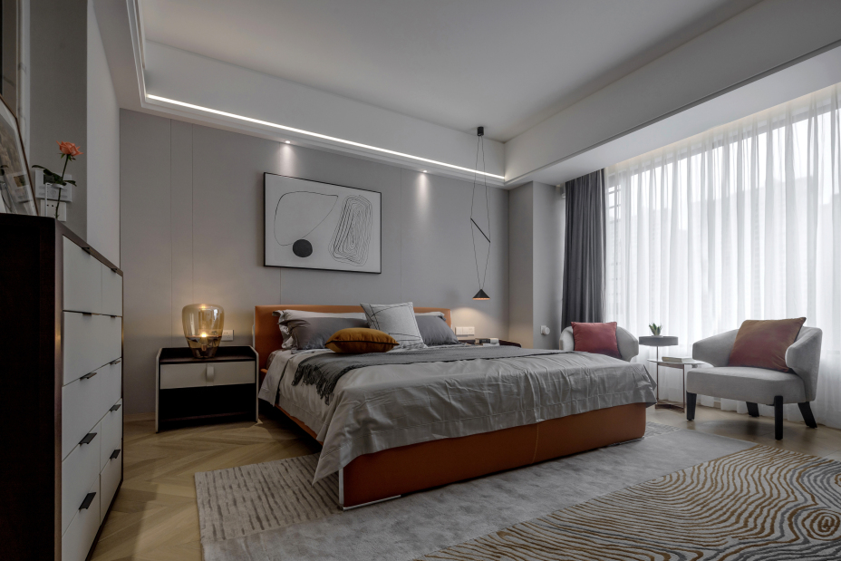 新中式風格家裝設計室內裝修效果圖-臥室 新中式風格家裝設計室內裝修效果圖-臥室