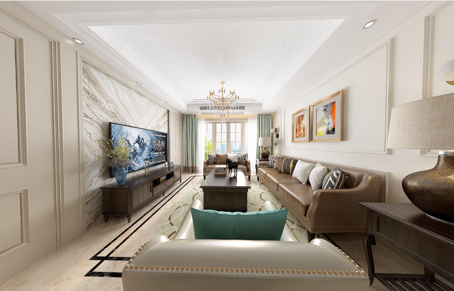 廣州市中海康城歐式風(fēng)格三居室裝修案例