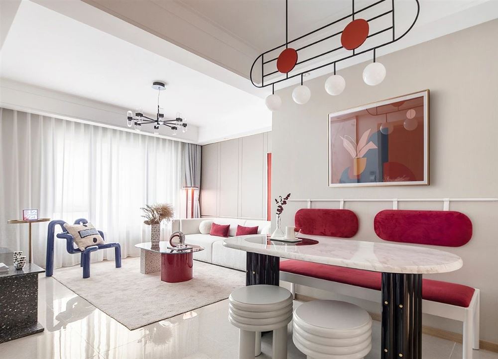 曲靖市今飛御景園現代風格四居室裝修案例