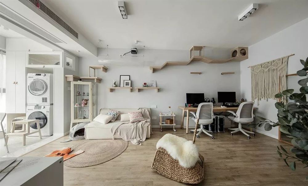 昭通市晟博上層北歐風格三居室裝修案例