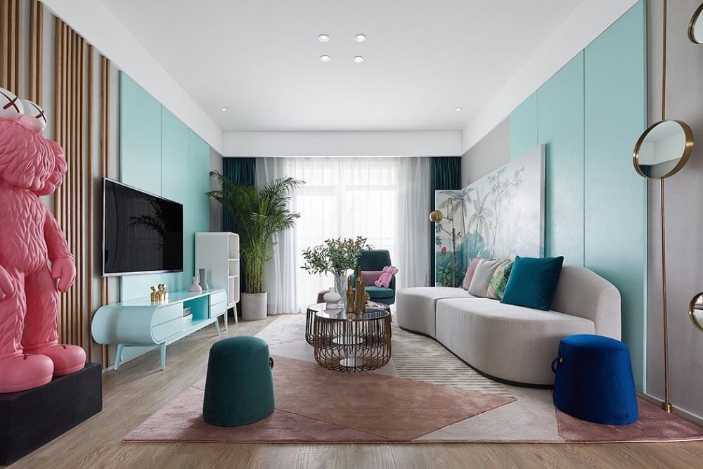 佛山市綠城桂語映月輕奢風(fēng)格三居室裝修案例