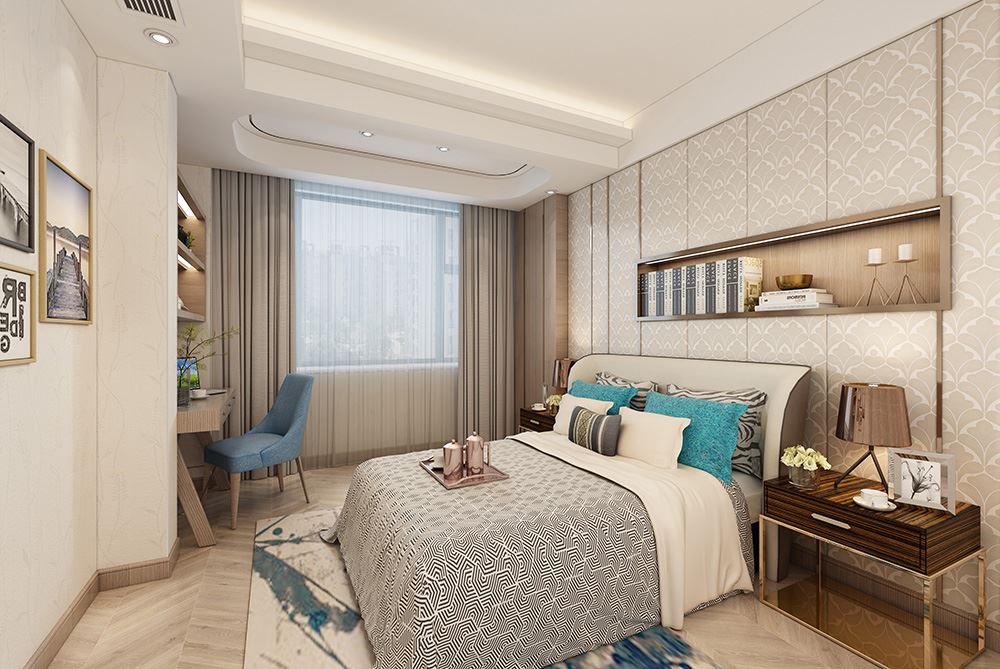 佛山市萬科金域水岸新中式風格復式裝修案例