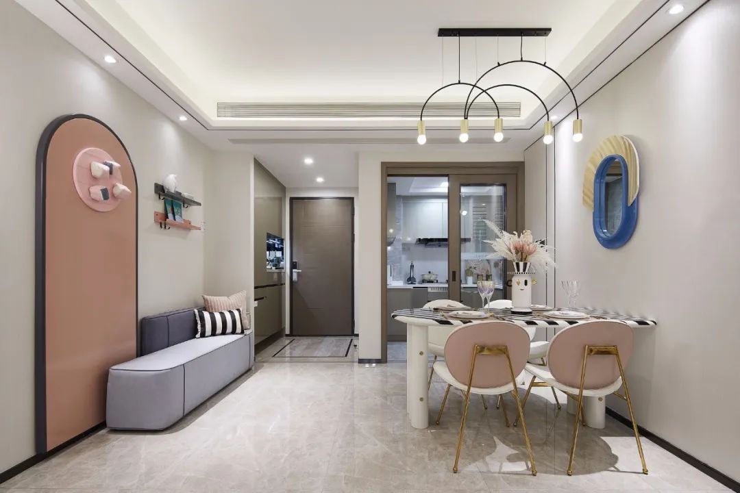 輕奢莫蘭迪風格室內設計家裝案例-玄關 輕奢莫蘭迪風格室內設計家裝案例-玄關