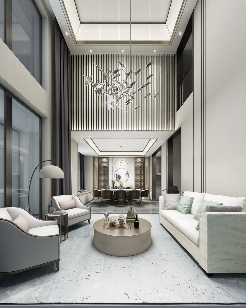 新中式風格別墅室內設計家裝案例-客餐廳 新中式風格別墅室內設計家裝案例-客餐廳