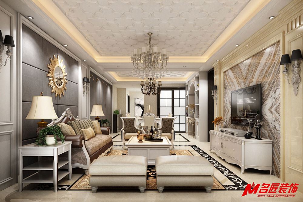 茂名市保利中環歐式風格四居室裝修案例