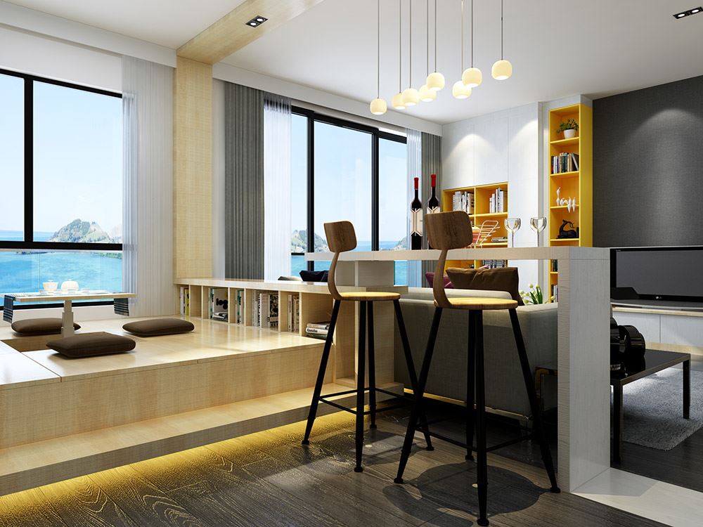 楚雄彝族自治州北浦嘉園現(xiàn)代簡約風(fēng)格二居室裝修案例