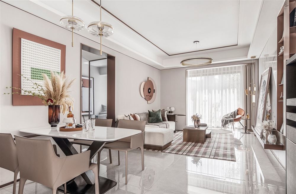 佛山市時代愛車小鎮(佛山)輕奢風格三居室裝修案例