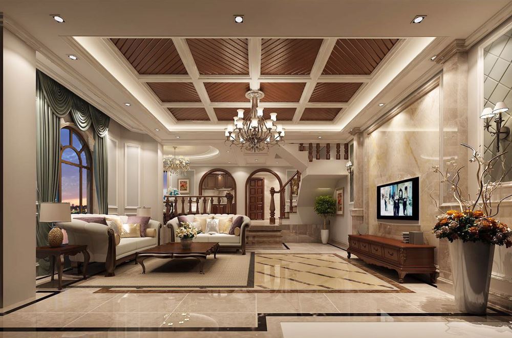 連云港市興業&middot;大學里美式風格別墅裝修案例
