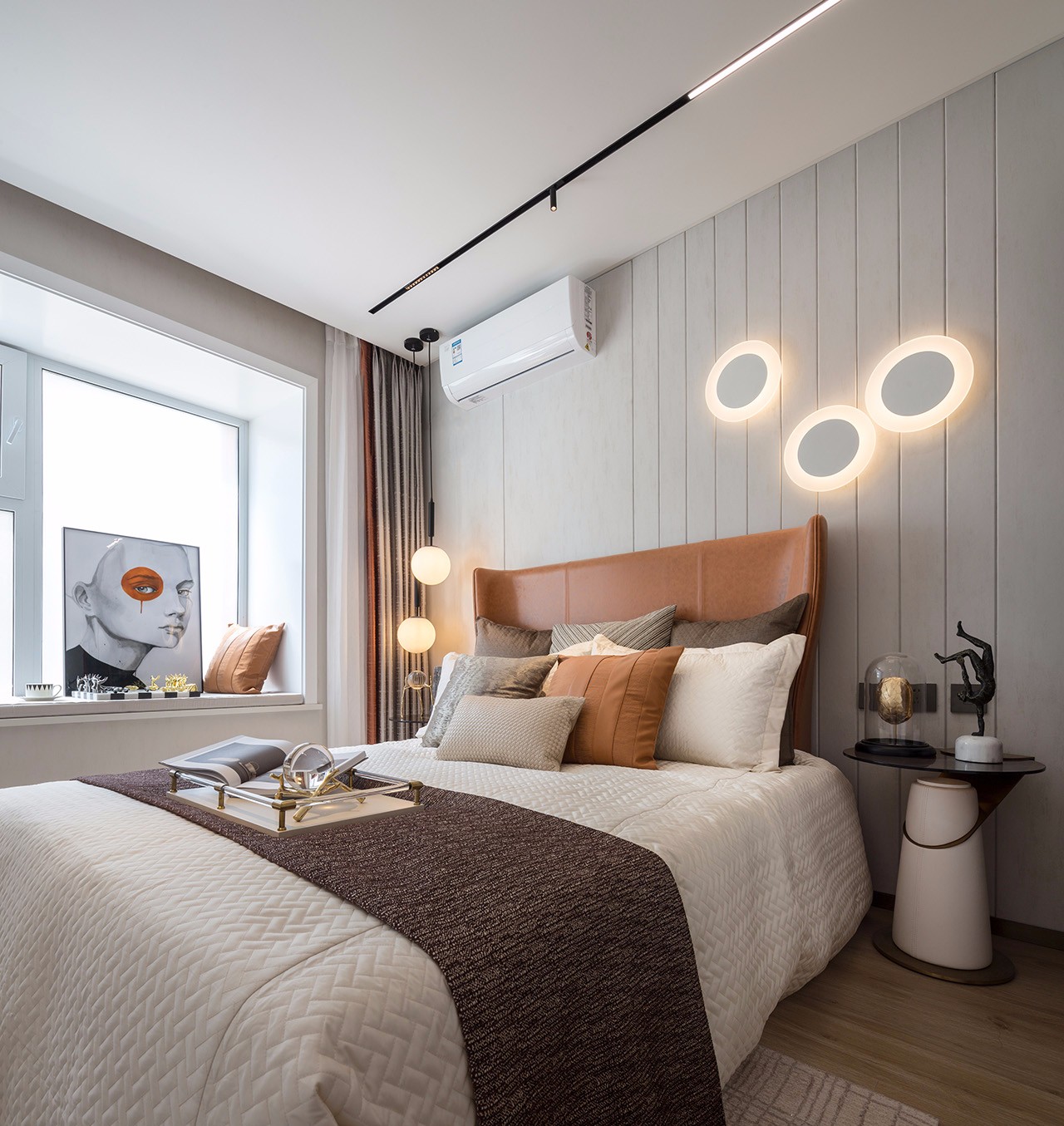 裝修案例現代輕奢風格室內裝修效果圖-臥室 裝修案例現代輕奢風格室內裝修效果圖-臥室