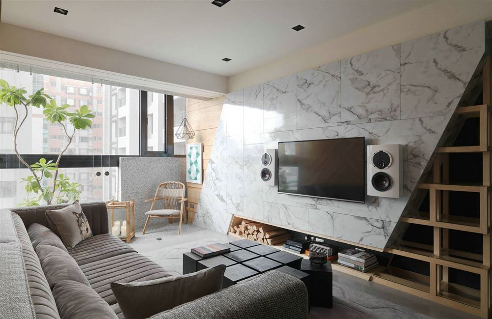 湛江市長盈翰林苑現代簡約風格三居室裝修案例