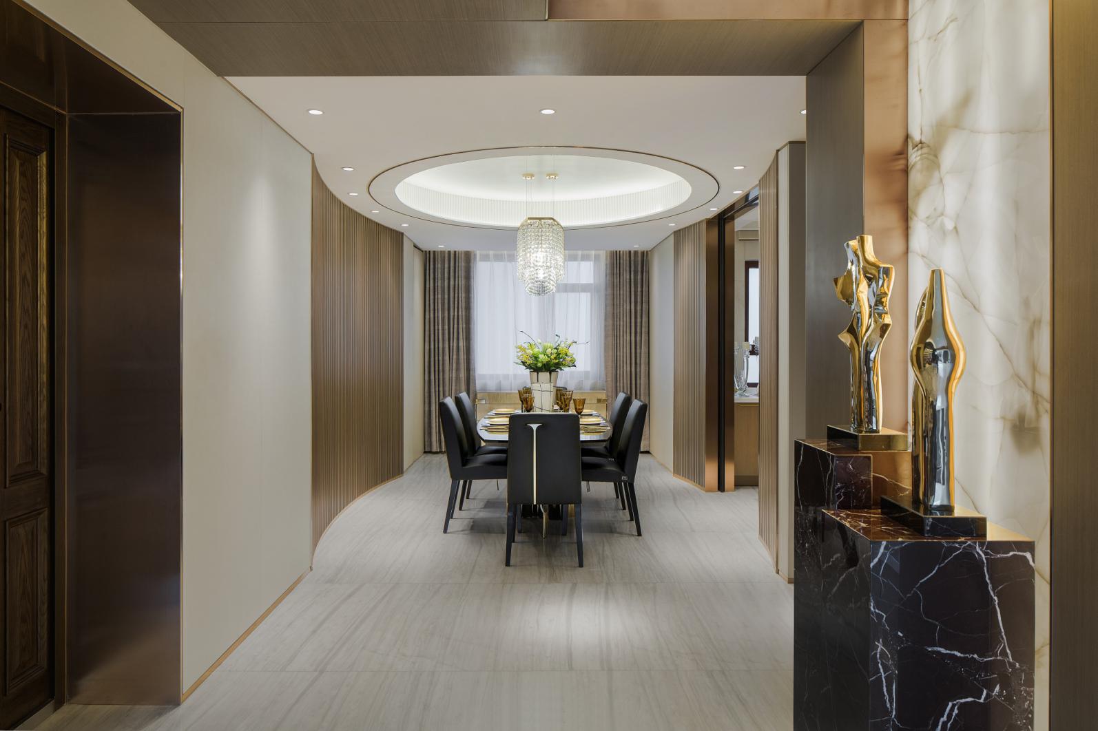 歐式輕奢風(fēng)格室內(nèi)設(shè)計家裝案例-餐廳 歐式輕奢風(fēng)格室內(nèi)設(shè)計家裝案例-餐廳