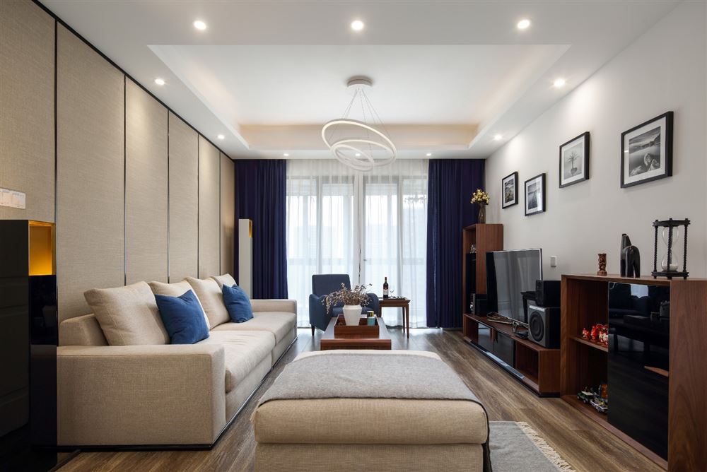 廣州市芳村花園新中式風格三居室裝修案例