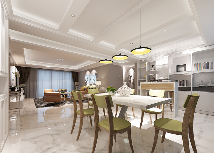 無錫市華潤橡樹灣萬象公館商住樓現代簡約風格四居室裝修案例