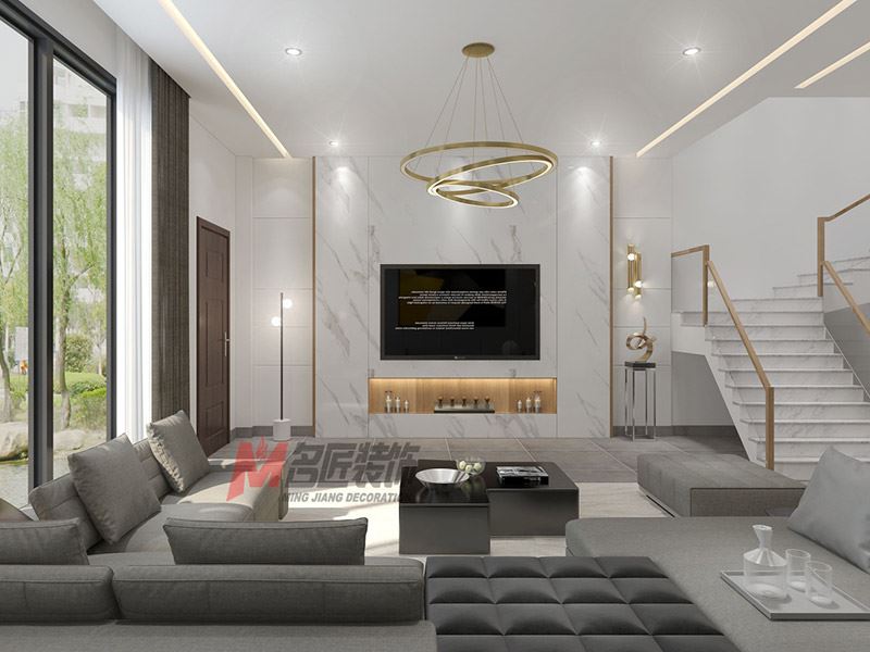 自貢市謝家壩居委會現代簡約風格別墅裝修案例