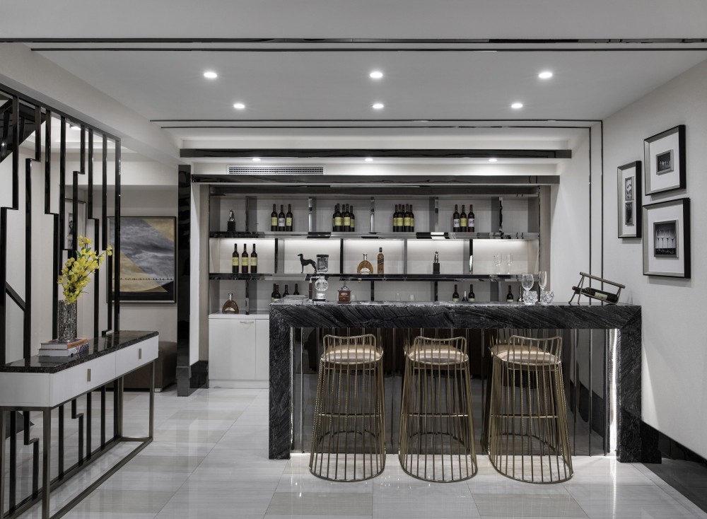 現代輕奢風格室內設計家裝案例-吧臺 現代輕奢風格室內設計家裝案例-吧臺