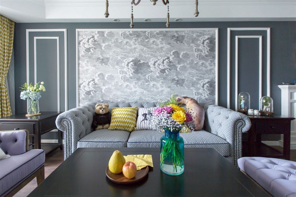 湛江市金科世家美式風(fēng)格三居室裝修案例