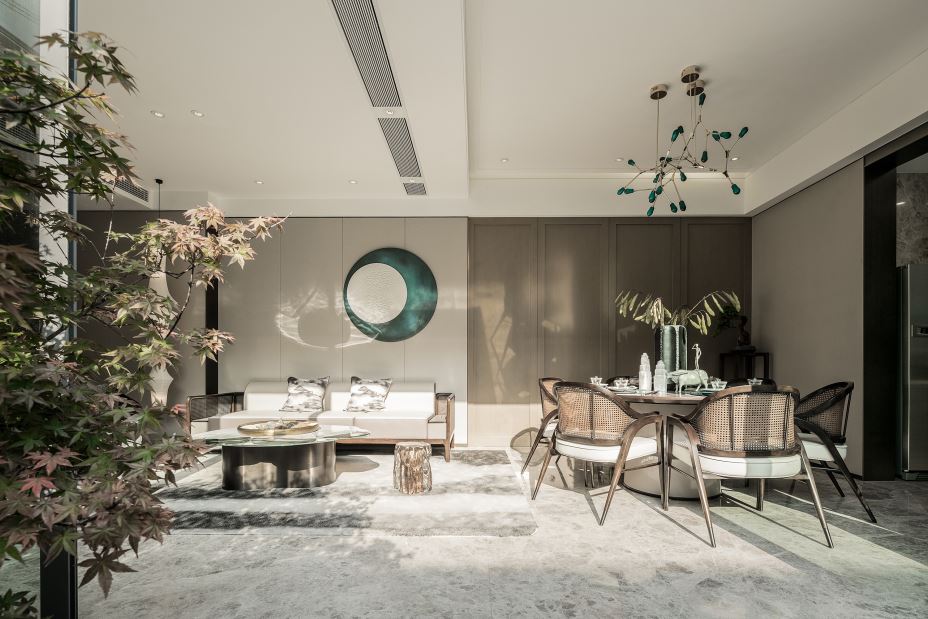 江門市駿凱豪庭新中式風格別墅裝修案例