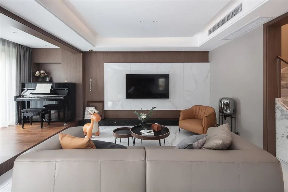 江門市銀泉花園現代簡約風格三居室裝修案例