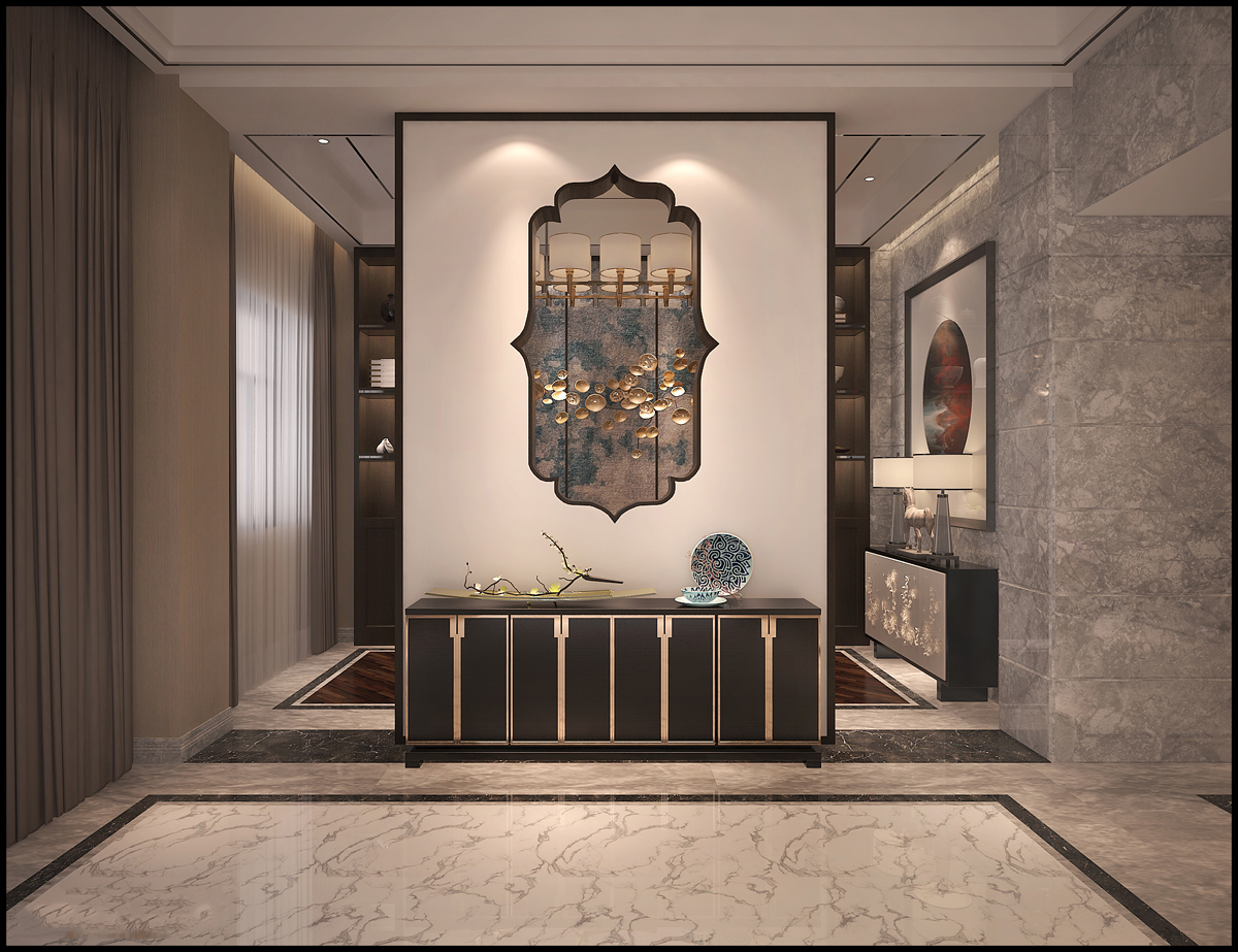 嘉興市寶石公館現代風格三居室裝修案例