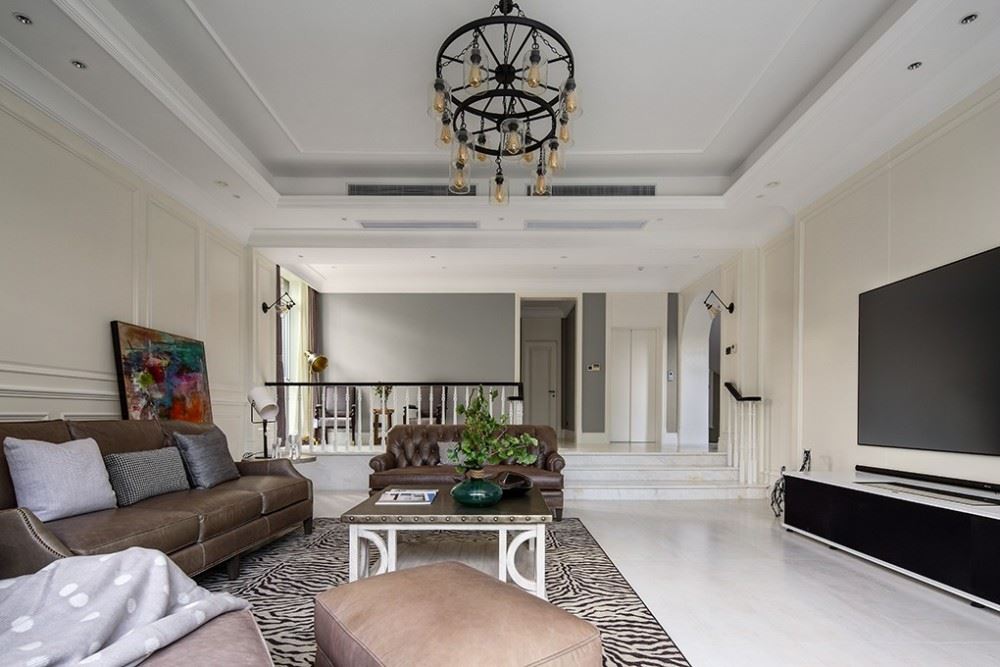 江門市保利大都會美式風格別墅裝修案例