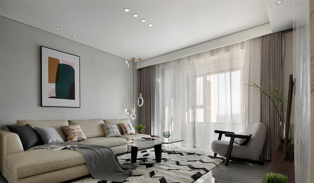 昭通市晟博上層現代簡約風格四居室裝修案例