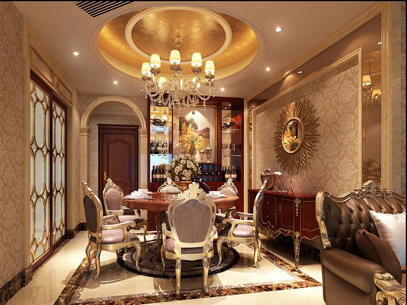 佛山市金茂碧桂園正榮府新古典風格三居室裝修案例